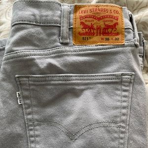 Levi’s 511: like new, W38 L32, unisex, grey